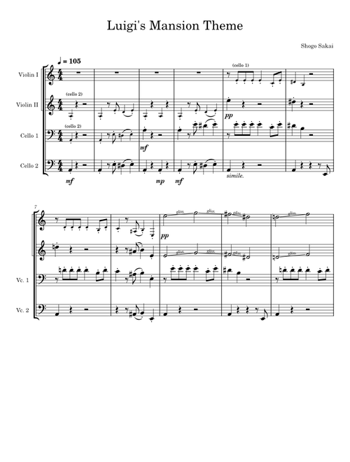 Luigi's Mansion Main Theme – Kazumi Totaka Luigi's Mansion Theme