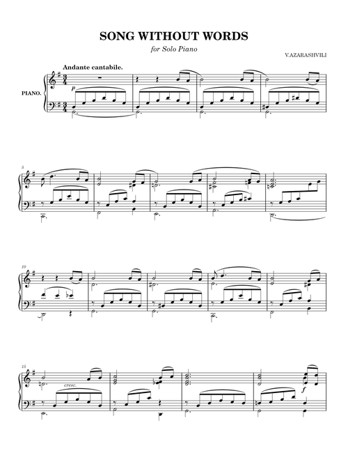 Song Without Words – Vaja Azarashvili