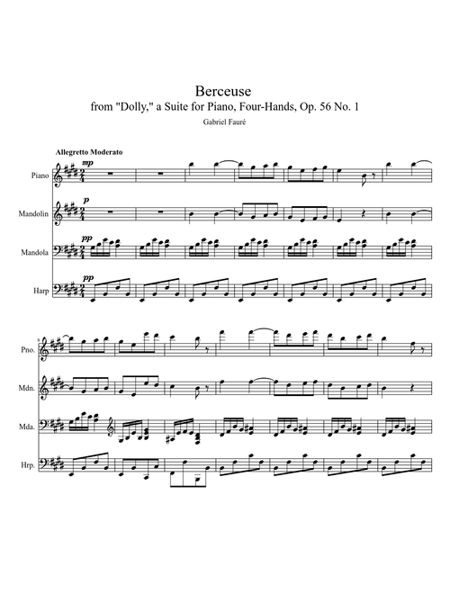 Faure: Berceuse from the Dolly Suite, Op. 56 No. 1