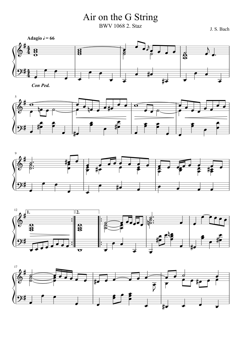 látigo lanzar Noticias J. S. Bach - Air on the G String (Piano arrangement) Sheet music for Piano (Solo) | Musescore.com látigo lanzar Noticias J. S. Bach - Air on the G String (Piano arrangement) Sheet music for Piano (Solo) | Musescore.com