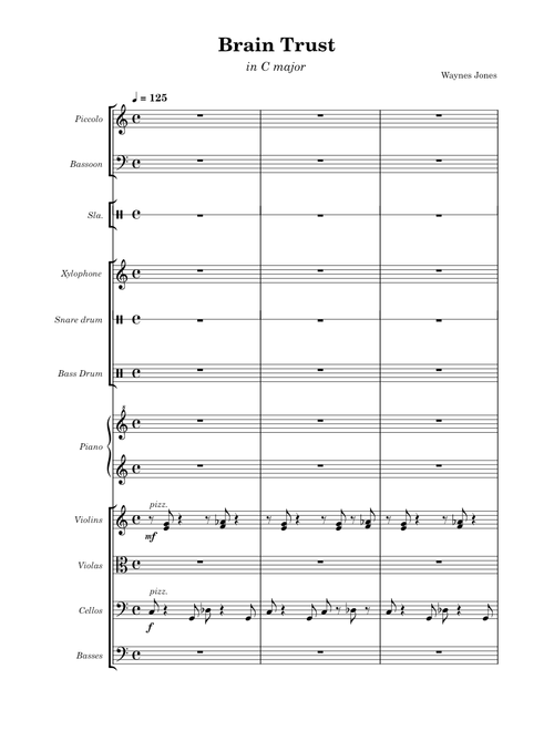 'Brain Trust' in C major – Waynes Jones