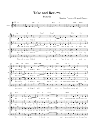 Take and receive - Manoling Francisco Sheet Music with Chords for Piano ...