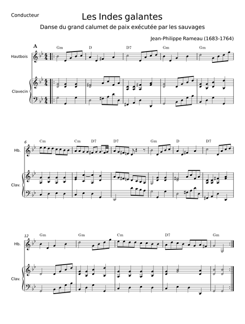 Les Indes galantes, RCT 44 - Jean-Philippe Rameau