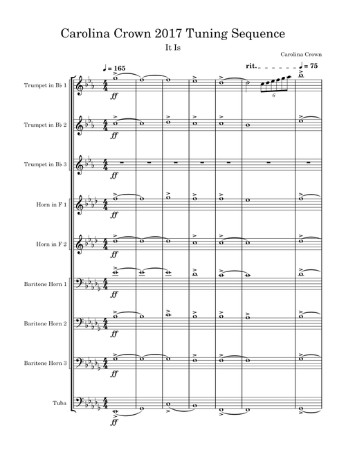 Carolina Crown 2017 Tuning Sequence (BANZAI!!!)