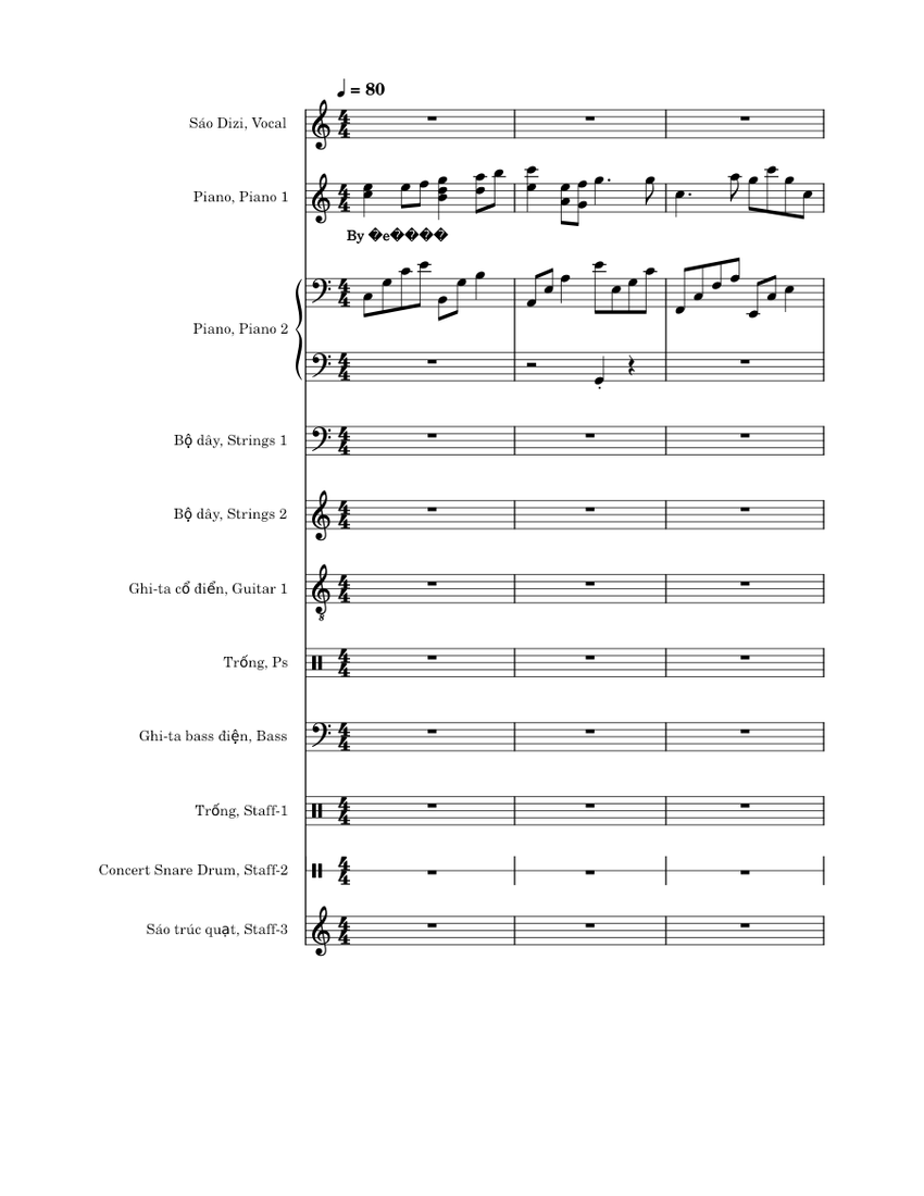 Fiona Fung Proud Of You Sheet Music For Piano Snare Drum Guitar