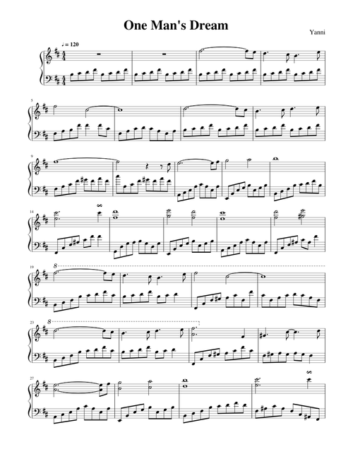 One Man's Dream by Yanni