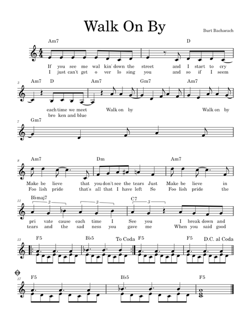 The Songs Of Bacharach And David - Spartiti Per Pianoforte, Chitarra E Voce (PVG) - Hal Leonard