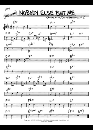 Play Official version of Nobody Else But Me Sheet Music by Jerome