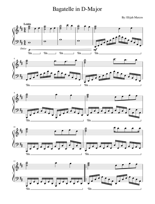 Bagatelle in D-Major by Elijah Marcos