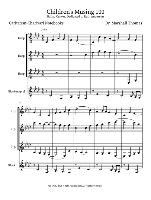 Children's Musing 100 - Celebrity Chamber Players (Small Ensemble)