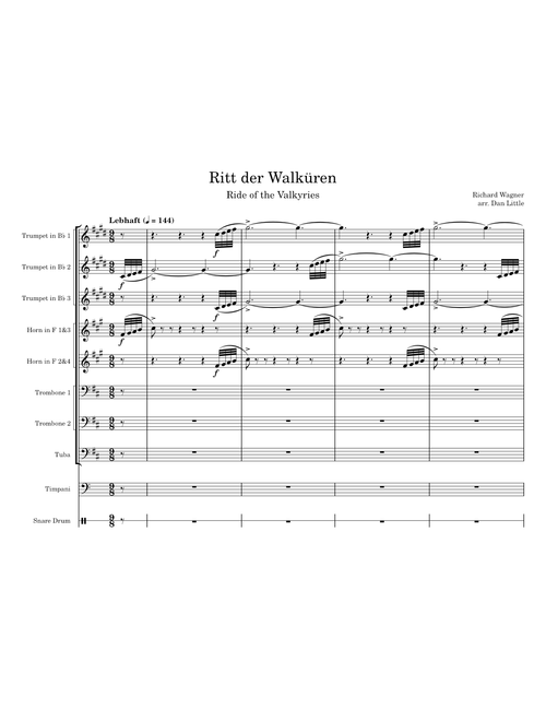 Ride of the Valkyries (for Brass Choir)