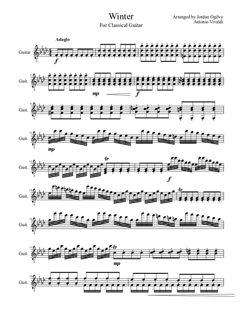 Four Seasons Winter - Guitar