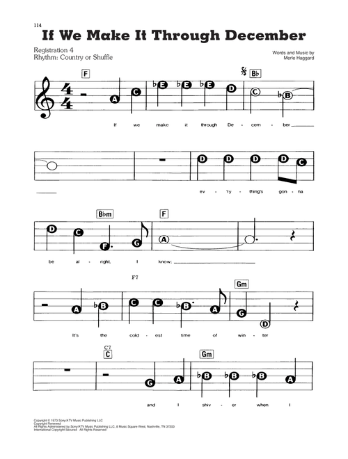 If We Make It Through December - Merle Haggard (E-Z Play Today)