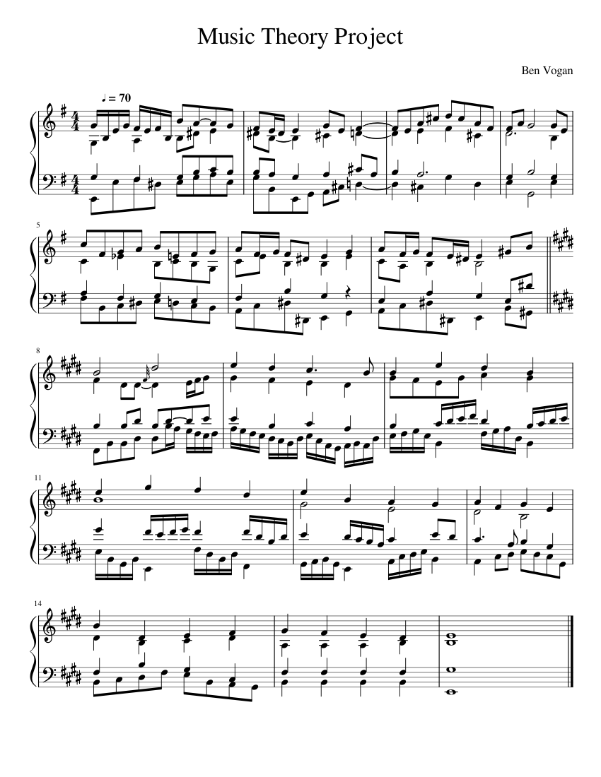 Music Theory Project Sheet music for Piano (Solo) | Musescore.com