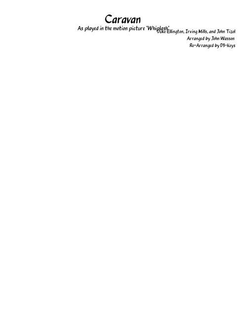 Caravan (Whiplash version) arranged by John Wasson– d3-keys