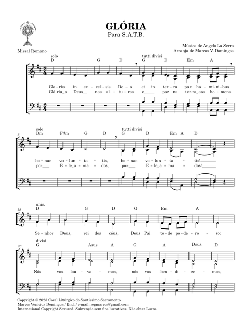 Gloria, in excelsis Deo – Misc Traditional GLORIA