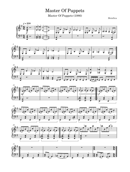 Master Of Puppets – Metallica