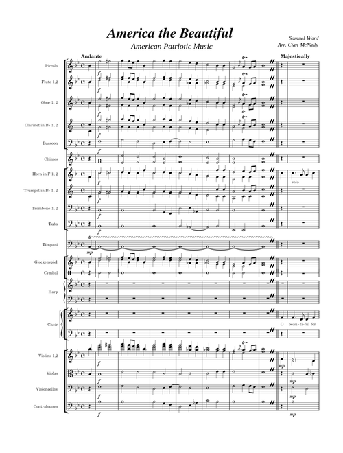 America the Beautiful – Samuel Augustus Ward America the Beautiful
