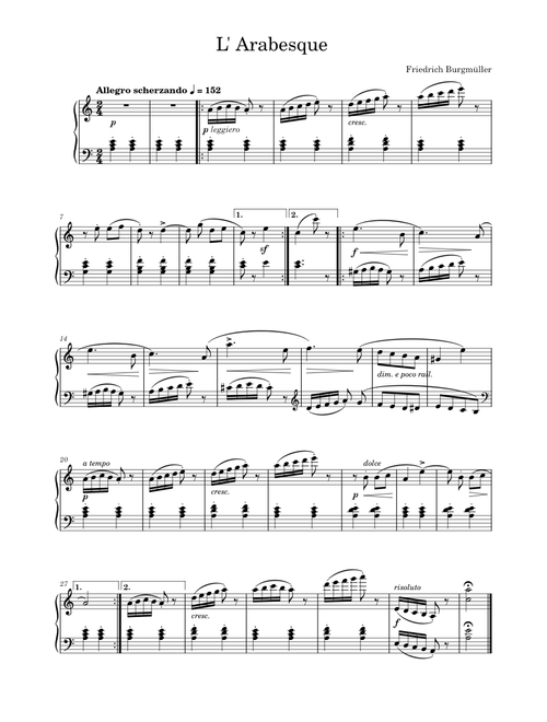 Arabesque, Op. 100, No. 2 – Friedrich Burgmüller