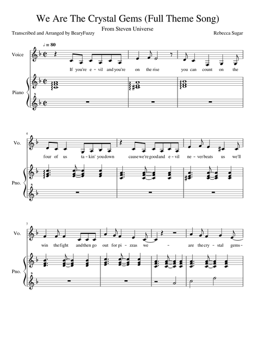 We Are The Crystal Gems Full Theme Song