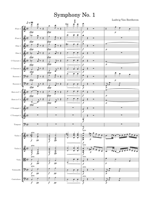Symphony No.1, Op.21, Movt 1 – Ludwig van Beethoven