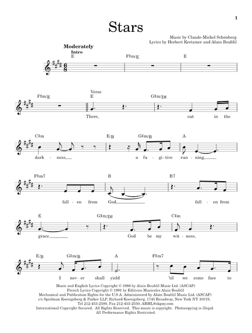 Stars - Alain Boublil (Pro Vocal)