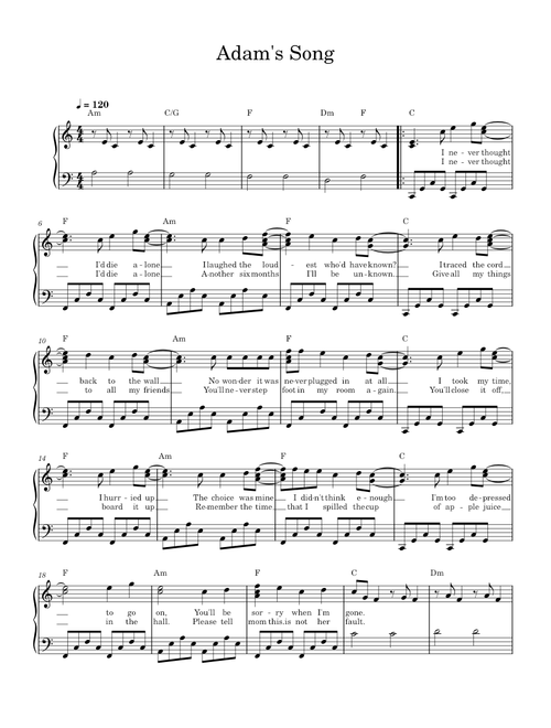 Adam's Song – Blink-182