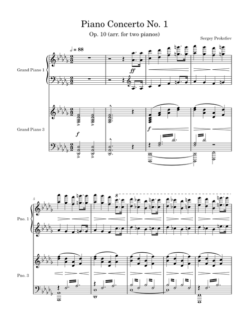 Piano Concerto No. 1, Op.10 – Sergei Prokofiev