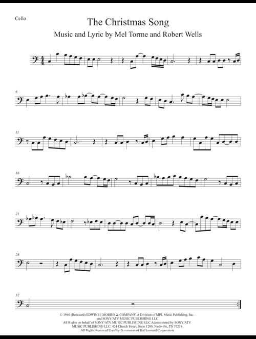 The Christmas Song (Chestnuts Roasting On An Open Fire) (Arr. Kevin Busse) - John Denver (Cello Solo)