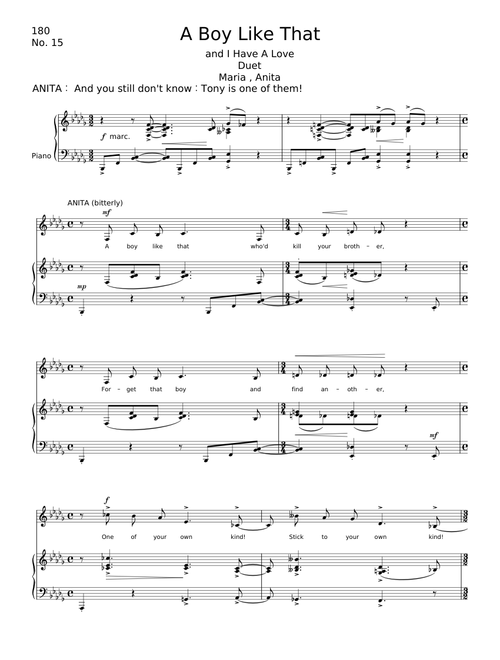 West Side Story - A Boy Like That - Leonard Bernstein
