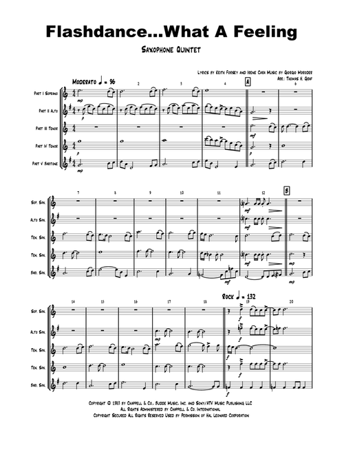 Flashdance...what A Feeling (Arr. Thomas H. Graf) - Irene Cara (Woodwind Ensemble)