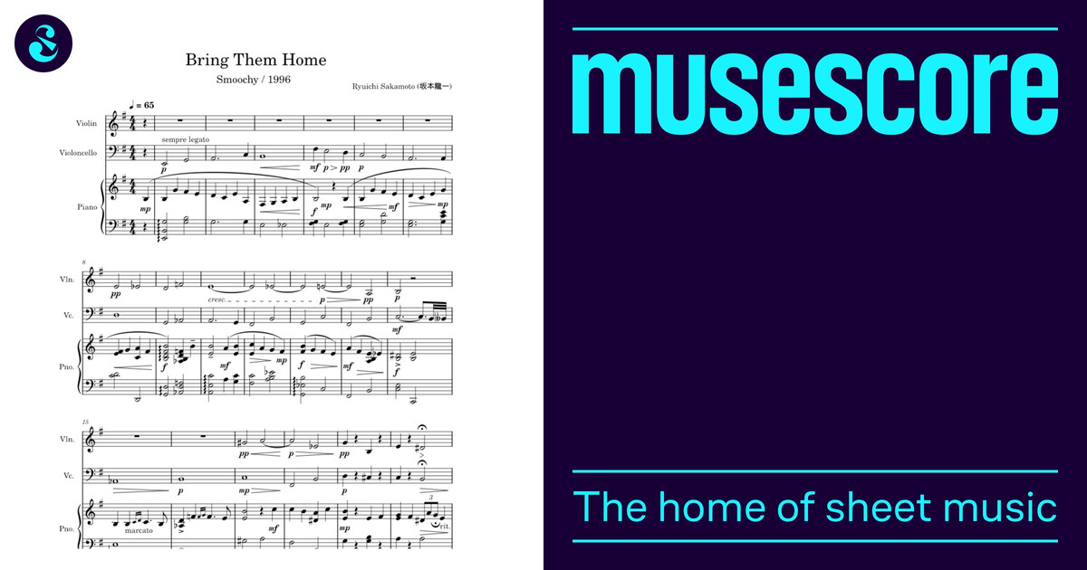 Bring Them Home – Ryuichi Sakamoto Sheet Music for Piano, Violin