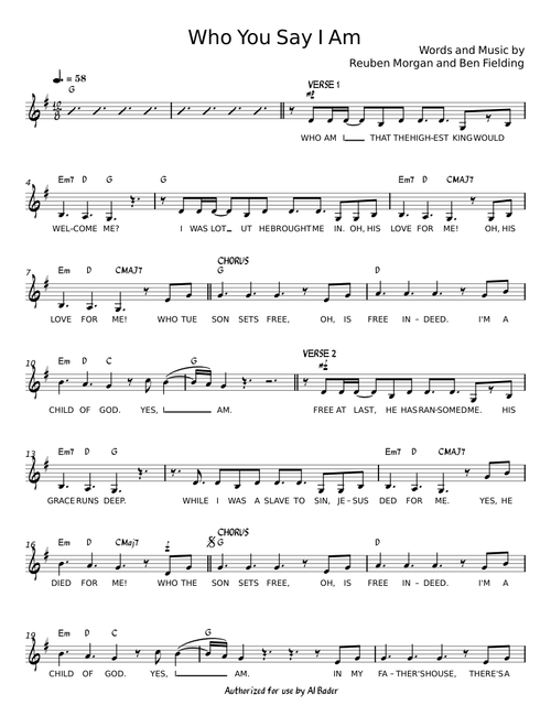 Who You Say I Am - Hillsong Worship