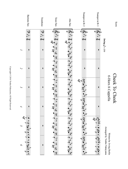 Cheek To Cheek (Arr. Yoshie Nakayama) - Fred Astaire (Small Ensemble)