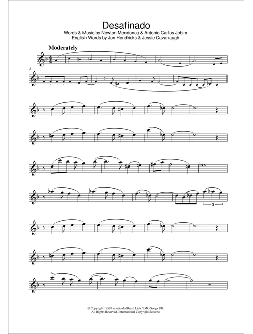Desafinado (Slightly Out Of Tune) - Antonio Carlos Jobim (Flute Solo)