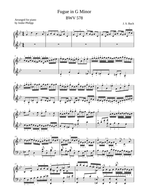 Fugue in G minor, BWV 578 – Johann Sebastian Bach