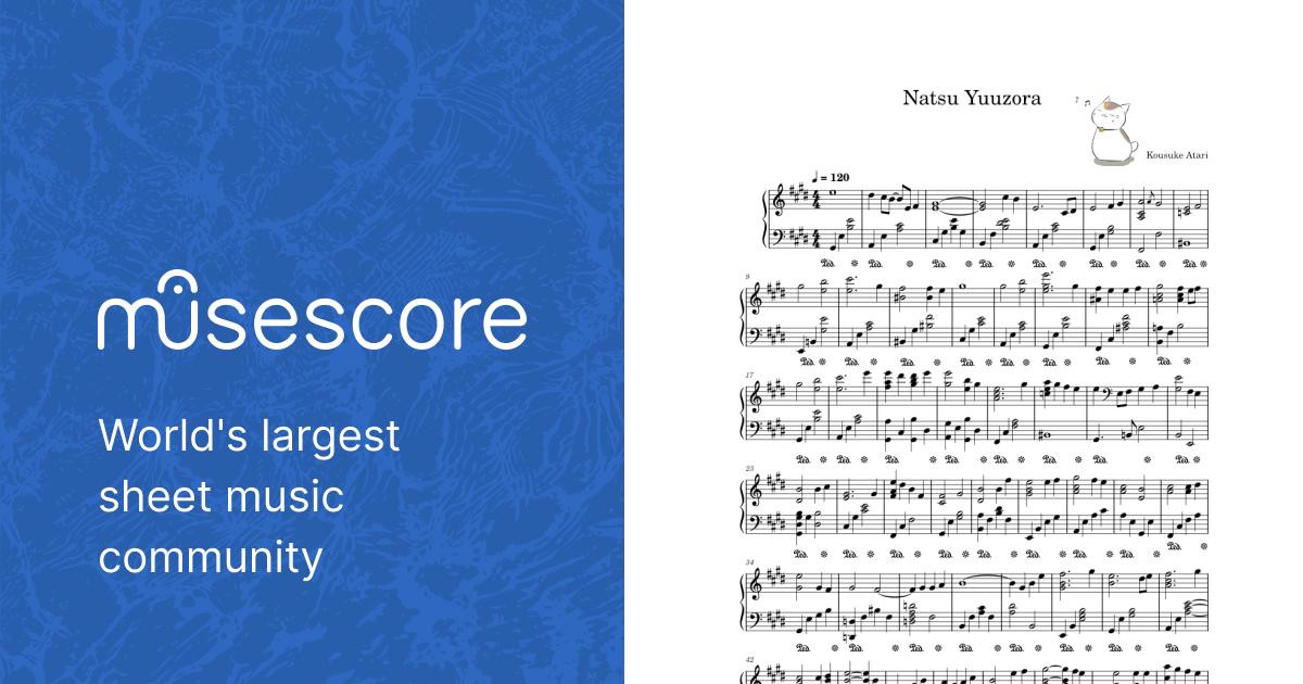 Natsu Yuuzora - Natsume Yuujinchou OST Sheet music for Piano