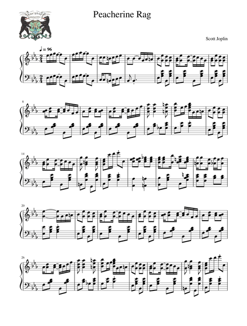 Peacherine Rag Scott Joplin