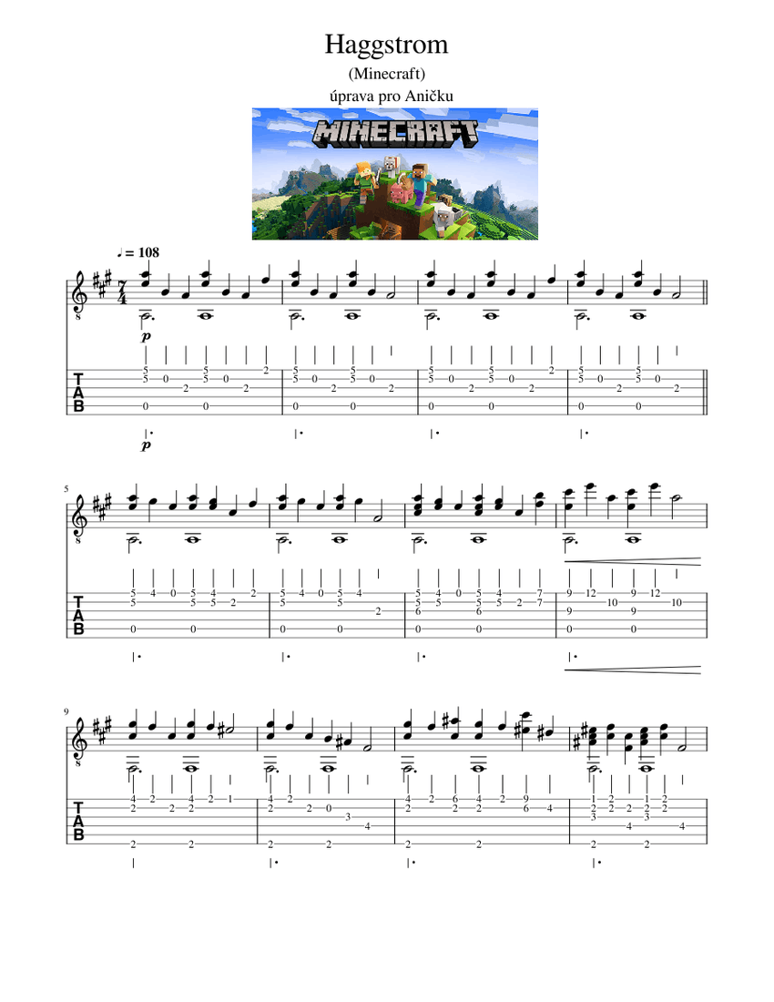 Minecraft ukulele tabs hotsell