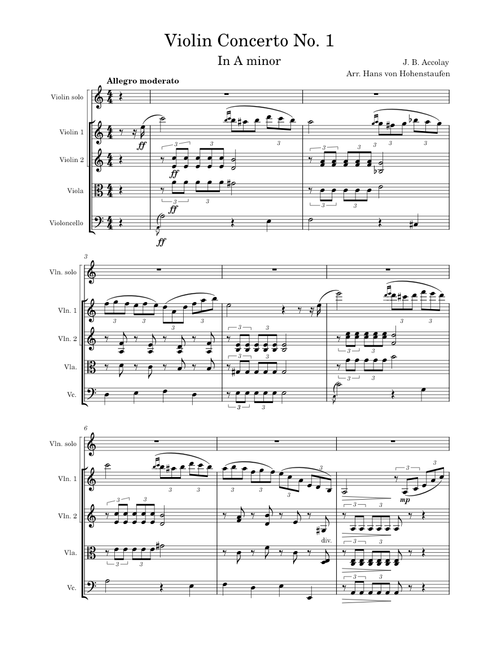 Violin Concerto No.1 in A minor – Accolay, Jean-Baptiste