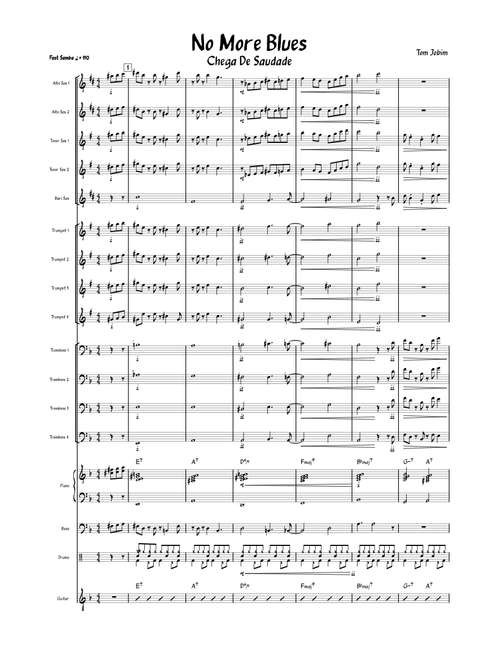 Chega De Saudade (No More Blues) - Big Band Arrangement