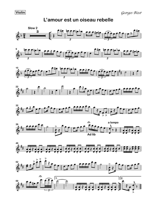 L'amour est un oiseau rebelle (Arr. Brenton Edgecombe) - Adelaide String Duo (Instrumental Duet)
