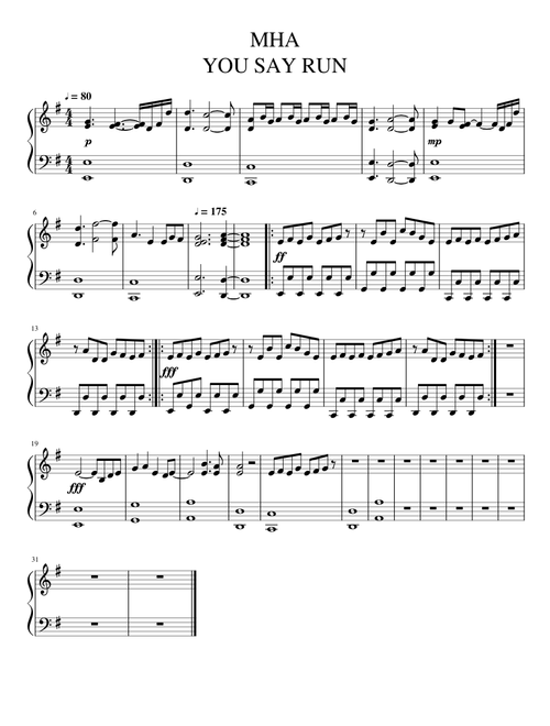 YOU SAY RUN (not finished)