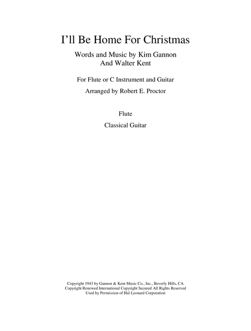 I'll Be Home For Christmas (Arr. Robert E. Proctor) - Rascal Flatts (Instrumental Duet)