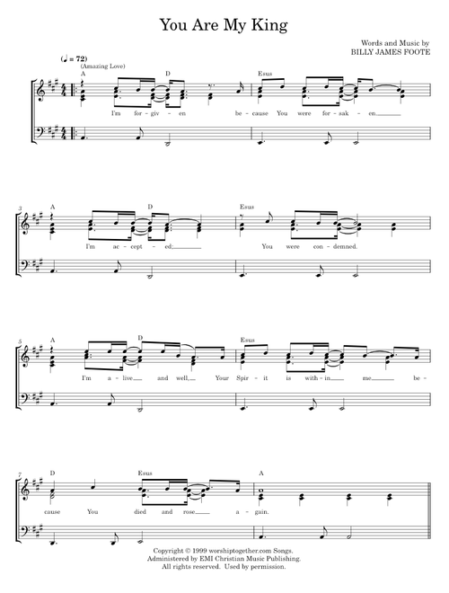 You are my king - Newsboys (Piano-Vocal-Guitar)