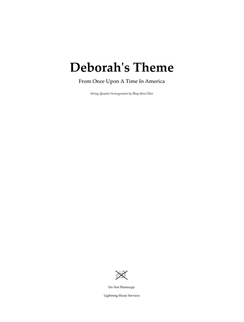 Deborah's Theme (Arr. İlkay Bora Ödeer) - Ennio Morricone (String Quartet)