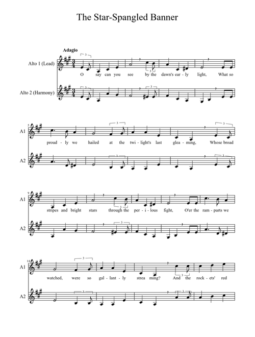 Star-Spangled Banner A Cappella Duet
