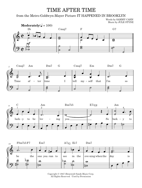 Time after time - Frank Sinatra (Easy Piano)