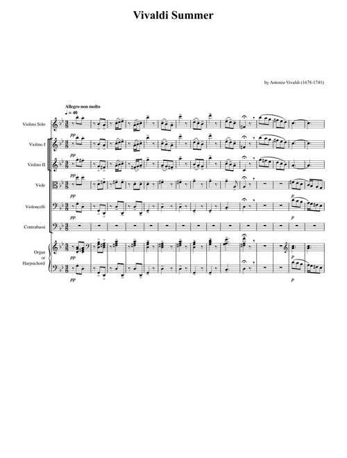 Antonio Vivaldi (The Four Seasons Summer)