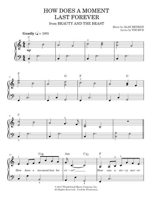 How does a moment last forever - Celine Dion (Easy Piano)
